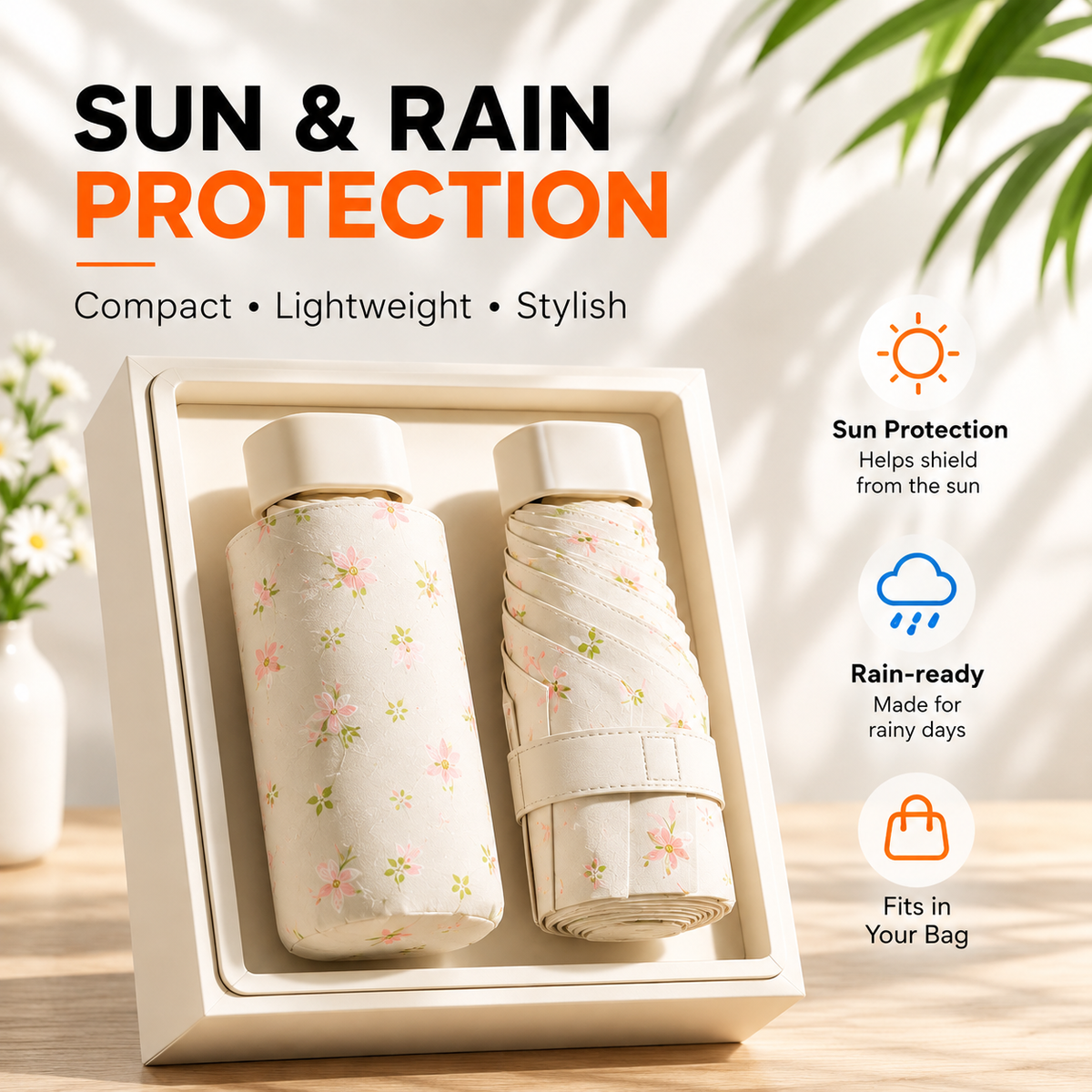 Avelune Floral Pocket Umbrella